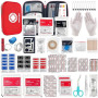 HONYAO Trousse de Premier Secours, Trousse Pharmacie Boîte de d'urgence | 200 Pièces de Survie Extérieur pour Voiture Maison Lie