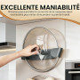 4 Pièces Range Couvercle,Support Couvercle Casserole, Organizer Coperchi Pentole, Aucun Perçage Nécessaire, Réglable En Hauteur 