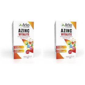 Azinc Vitalité - Réduit la fatigue due au surmenage, soutient les performances intellectuelles, dès 15 ans - 120 gélules (Lot de