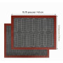 Lot de 2 tapis de four micro-perforés en silicone, à double face, antiadhésifs, résistants à la chaleur et réutilisables pour ma
