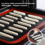 Lot de 2 tapis de four micro-perforés en silicone, à double face, antiadhésifs, résistants à la chaleur et réutilisables pour ma