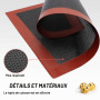 Lot de 2 tapis de four micro-perforés en silicone, à double face, antiadhésifs, résistants à la chaleur et réutilisables pour ma