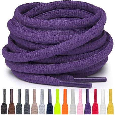 Miscly Lacets Ovales pour Sport - Disponibles en Plusieurs Longueurs et Couleurs