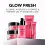 Lierac, Glow Fresh, Lip Gloss Visage Repulpant, Format 10ml | Lip gloss repulpant à l'acide hyaluronique, hydrate, sublime et re