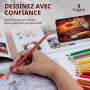 Castle Art Supplies 72 Crayons de couleur pour adultes – Automne | Mines tendres à base de cire dans une palette automnale, rang
