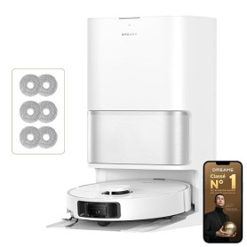 dreame L10s Ultra Gen 3 Kit-A Robot Aspirateur Laveur, 25000Pa, Brosse Latérale Rétractable à Levage, Système AceClean DryBoard,