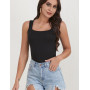 BQTQ Lot de 5 Débardeur Femme Col Carré Extensible Tank Tops sans Manches | Débardeur Femmes Décontractés Été Tank Top, Ajustée 
