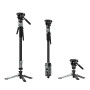 SMALLRIG × Potato Jet TRIBEX PRO 67" Monopode Vidéo en Fibre de Carbone | Déploiement Hydraulique X-Clutch à Une Touche, Tête Fl