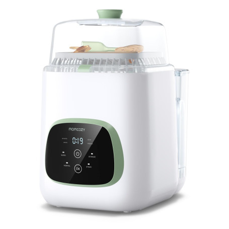 Momcozy Nettoyeur Biberons Haute Pression 2.2kPa, 19 Min, 99.9% Germes | Cycle rapide, Toutes marques, Sans BPA, Bébé, Nouveau-n