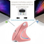 WREWING Souris verticale ergonomique sans fil 2,4 GHz avec 4 DPI réglables 800/1200/1600/2400, 6 boutons, compatible avec PC, bu