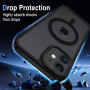 XTCASE Coque pour iPhone 12 / 12 Pro Compatible avec MagSafe, Noir | Magnétique, Recharge sans fil, Mat Translucide Case, PC Dur