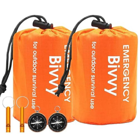 Sac de bivouac d'urgence, sac de couchage d'urgence, sac de couchage avec couverture d'urgence, sac de survie, couvertures de sa