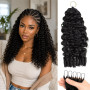 Burmese Curly Miracle Knots Crochet Human Hair 16 Inch 60g Invisible Knots Pre Separated Feather Crochet Human Hair Extensions f