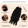 Burmese Curly Miracle Knots Crochet Human Hair 16 Inch 60g Invisible Knots Pre Separated Feather Crochet Human Hair Extensions f