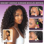 50g/1Pack Miracle Knots Crochet Human Hair (16Pouces, Burmese Curly) | Pre-Separated Invisible Feather Crochet Hair Extensions f