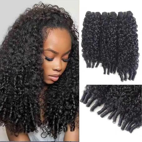 Tissage Bresilien Cheveux Humain Bouclé Burmese Curly Bundle 22 24 26 Pouce | Tissage Naturel Cheveux Humain 3C 4A Meches Bresil
