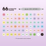Arrtx OROS Lot de 66 marqueurs pastel à alcool avec pointe pinceau et pointe biseautée, adaptés pour la peinture, le coloriage, 