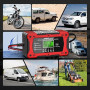 Chargeur Batterie Voitures 10A 12V pour LiFePO4 AGM Gel Wet SLA | Chargeur de Batterie Moto Auto Intelligent avec Fonction de Ré
