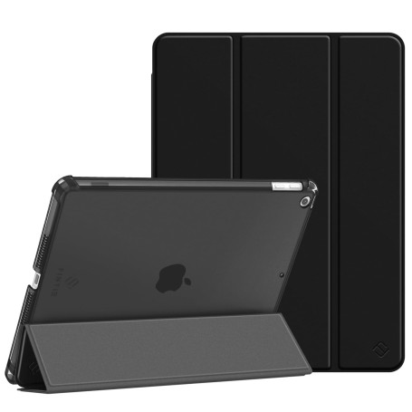 FINTIE Coque Compatible avec iPad 9e/8e/7e Génération 10.2" (2021-2019) | Étui avec Porte-Stylet, Coque Arrière Transparente Giv