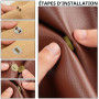 50pcs Mousqueton Sac a Main Couture Accessoires Mercerie Pour Sangle Sacs | Mousqueton Crochets Pivotant Anneaux en D Boucle en