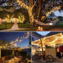 Litark Guirlande Lumineuse Solaire,10M 100 LEDs Guirlande Solaire Exterieur, 8 Modes, Etanche, Décoration pour Jardin, terrasse,