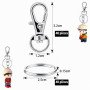 Mousqueton Porte Clef Métal 80 Pièces Anneaux, Attache Porte Clé, Fermoir Mousqueton, Pivotant Keychain, Crochet Porte Clef pour