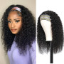 Perruque bandeau cheveux humain femme bresilienne bouclée Headband Wig Perruques de cheveux humains pour femmes Femme Noire Coul