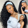Perruque bandeau cheveux humain femme bresilienne bouclée Headband Wig Perruques de cheveux humains pour femmes Femme Noire Coul