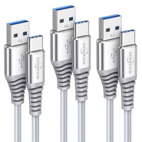 Cable USB C Charge Rapide[1M+2M+3M/Lot de 3],Câble Chargeur pour Samsung Galaxy A51 A71 A32 A52 A72,S10 S9 S8 S10E S21 S20 Plus