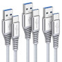 Cable USB C Charge Rapide[1M+2M+3M/Lot de 3],Câble Chargeur pour Samsung Galaxy A51 A71 A32 A52 A72,S10 S9 S8 S10E S21 S20 Plus