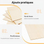 30 Plaques Contreplaqué Tilleul 3 mm, Découpe Laser, Gravure, pour Maquette | Format carré 30 × 30 cm, surface polie, bords liss