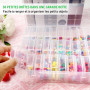 UNINGYI Lot de 31 petites boîtes de rangement pour perles avec couvercle (5,5 x 5,5 x 2 cm), mini boîte de rangement en plastiqu