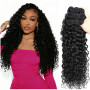 Tissage Cheveux Humains 16 18 20 Pouces 12A Water Wave Bundles Human Hair Cheveux Brésiliens Vierges 100% Non Traités Curly Bund