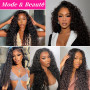 Tissage Cheveux Humains 16 18 20 Pouces 12A Water Wave Bundles Human Hair Cheveux Brésiliens Vierges 100% Non Traités Curly Bund