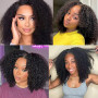 Tissage Naturel Cheveux Humain Afro Kinky Curly Human Hair 16 18 20 Pouces | Tissage Bouclé Naturel 4B 4C Meche Bresilienne Vier