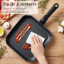 GiPP 19 PCS Set de Casseroles et Poele Induction et Poignée Amovible, Noir | Batterie Cuisine Tout Teux, Revêtement Non Toxique,