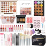 Coffret Maquillage Femme, Kit Maquillage Professionnel Complet, Kit de Cadeau Tout-en-un avec Ombres à Paupières Fond de Teint C