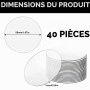 GVSS 40 Pièces Disque Acrylique Transparent 5cm pour Projet Artistique | Solide léger anti-UV incassable,Transparence maximale,L