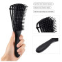 Set de 3 Pièces : 1 Brosse Ventilée, 1 Brosse Démêlante et 1 Peigne à Dents Larges - Sans Tirer, Pour Tous Types de Cheveux
