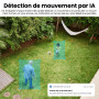 AOQEE 2K 3MP Camera Exterieure sans Fil Solaire 2.4GHz WiFi Étanche IP65 S1 | Camera Surveillance WiFi Exterieure Panneau Solair