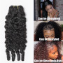 Shoaiye Human Hair Bundles Burmese Curly Tissage Naturel Cheveux Humain Unprocessed Remy en lot Meches Weave Extensions Double W