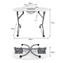 LARS360 Table de manucure pliable avec aspiration, pour salon de manucure, mobile avec roulettes, coussin, tiroir et sac de rang