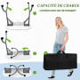 LARS360 Table de manucure pliable avec aspiration, pour salon de manucure, mobile avec roulettes, coussin, tiroir et sac de rang