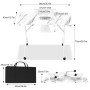 LARS360 Table de manucure avec aspiration, pliable, table de manucure, portable, avec roulettes, sac à poussière, sac de transpo