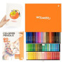 Woomer 90 Crayons de Couleur Mine Douce 3,8 mm avec 20 Feuilles | Mine douce 3,8 mm, résistante à la lumière, couleurs hautement
