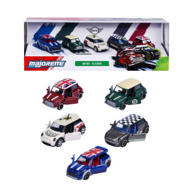 Majorette - Mini - 5 Pièces Giftpack - Echelle 1/64ème - Véhicules en Métal - Roues Libres - Phares Translucides, Portes Ouvrant