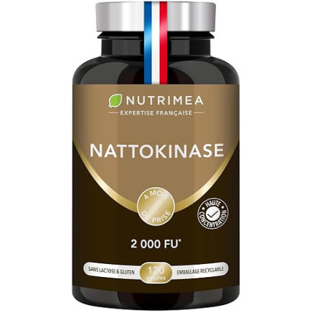 Nattokinase | 100 mg | 20.000 FU/g | Extrait de Fèves de Soja Fermentées | Enzyme Issue du Natto | Haute Activité Enzymatique |