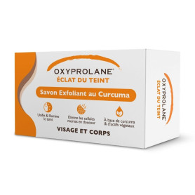 Savon Exfoliant au Curcuma OXYPROLANE® – Éclat du Teint & Unification – Visage & Corps – Peau Lumineuse, Hydratée & Douce – Fabr