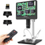 Andonstar AD249S Microscope numérique HDMI 10,1 Pouces 2000x pour Adultes, Enregistrement vidéo UHD 2160p à 3 lentilles, Microsc