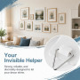 36 Pcs Accroche Tableau Adhesif, avec Triangle en Métal, 3 Tailles, Blanc | Accroche Tableau Sans Percer, Accroche Tableau Adhes